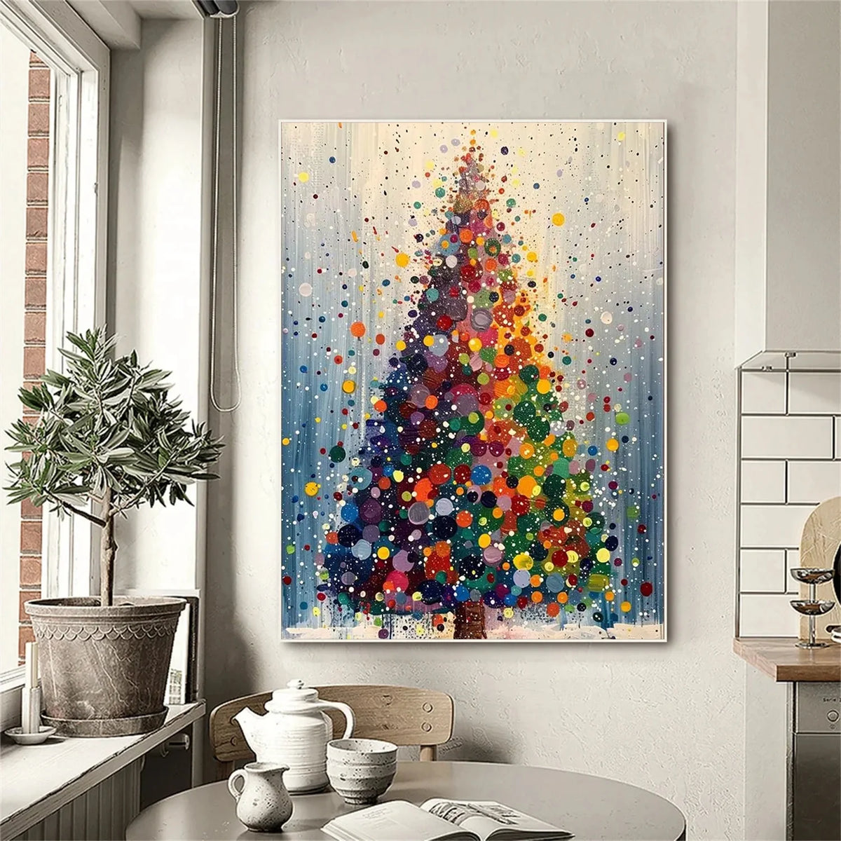 Flower & Tree Abstract Canvas Art #FT 300