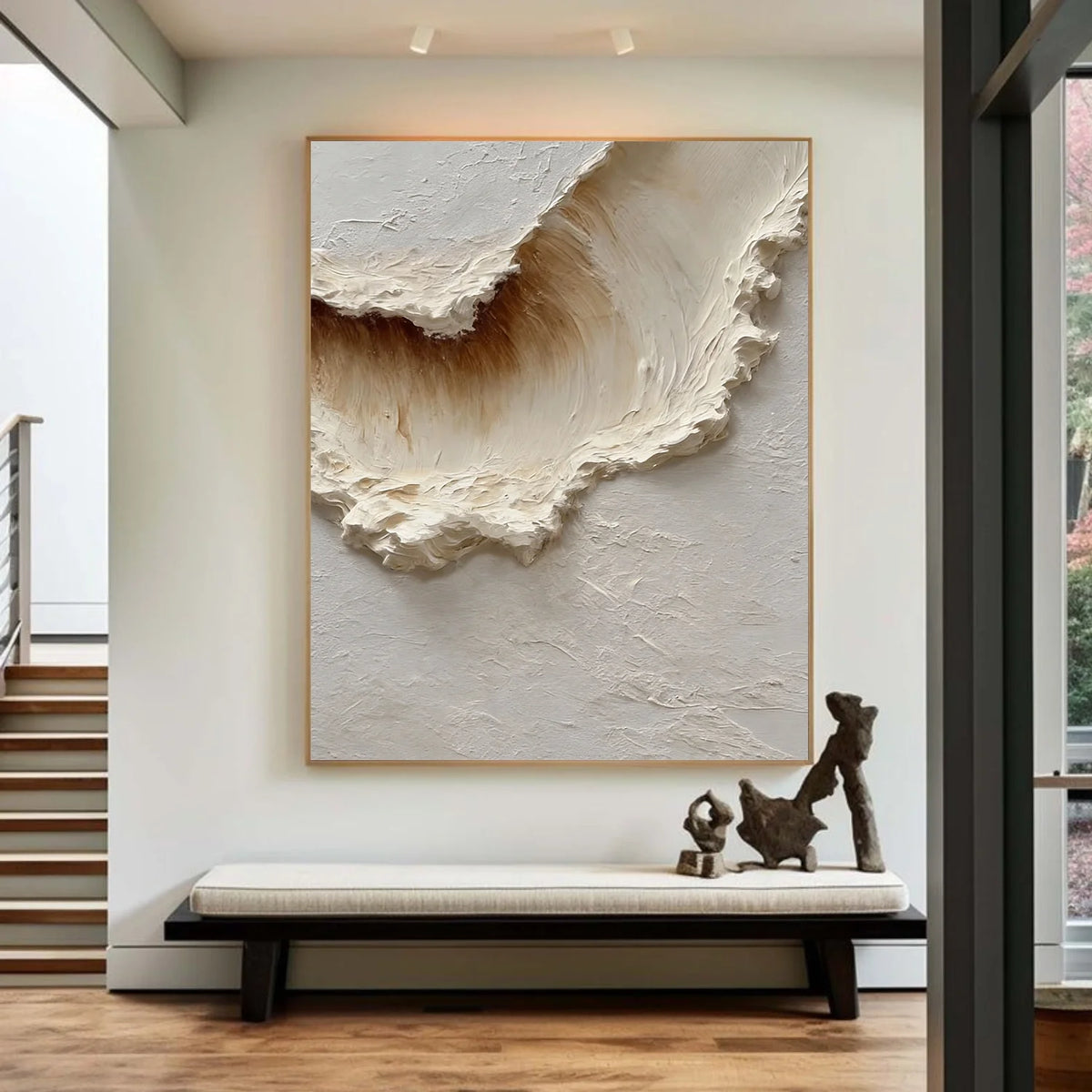 Ocean And Sky Abstract Texture Canvas Art #OS365