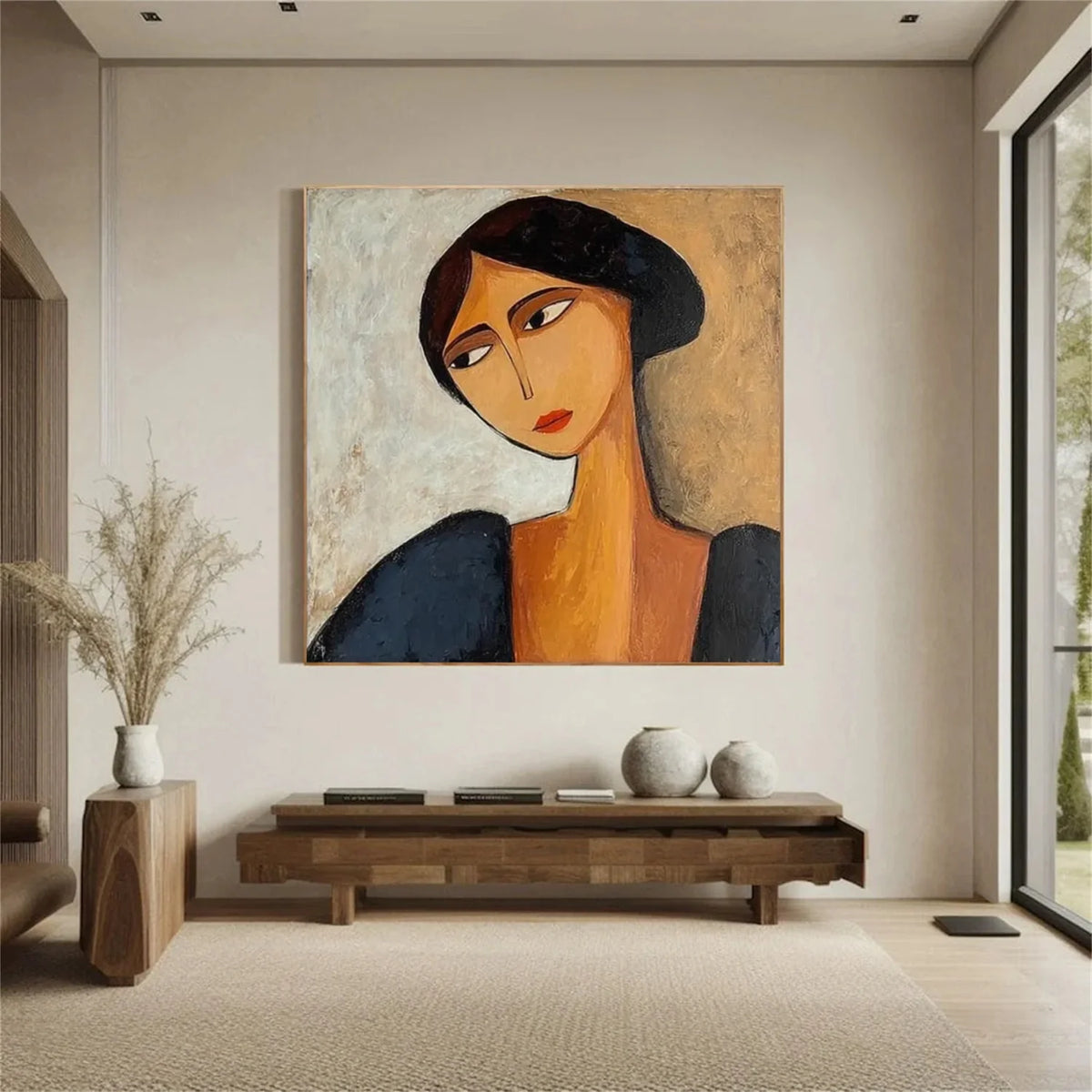 Colorful Abstract Portrait Wall Art #PT027