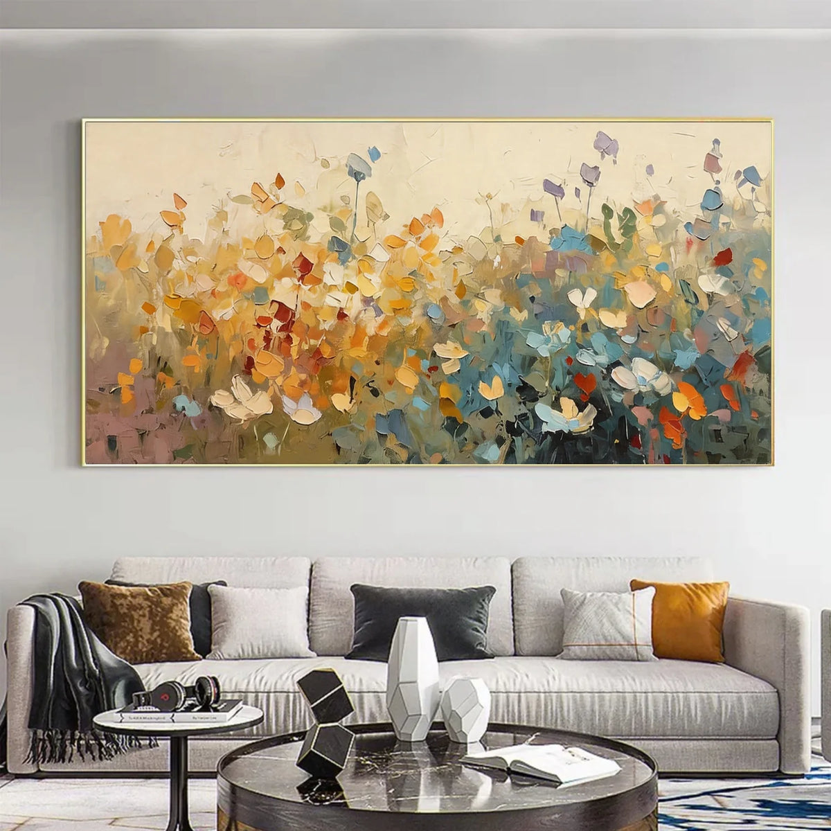 Flower & Tree Abstract Textured Canvas # FT 353