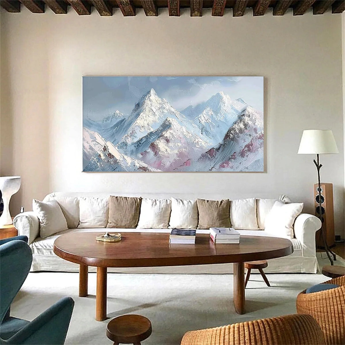 Minimalist Mountain Textured Canvas Art #MM345