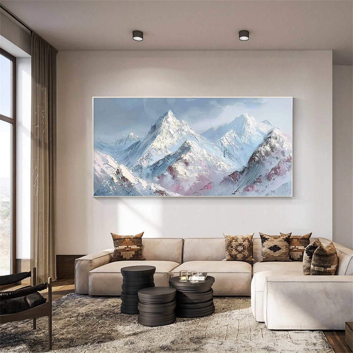 Minimalist Mountain Textured Canvas Art #MM345