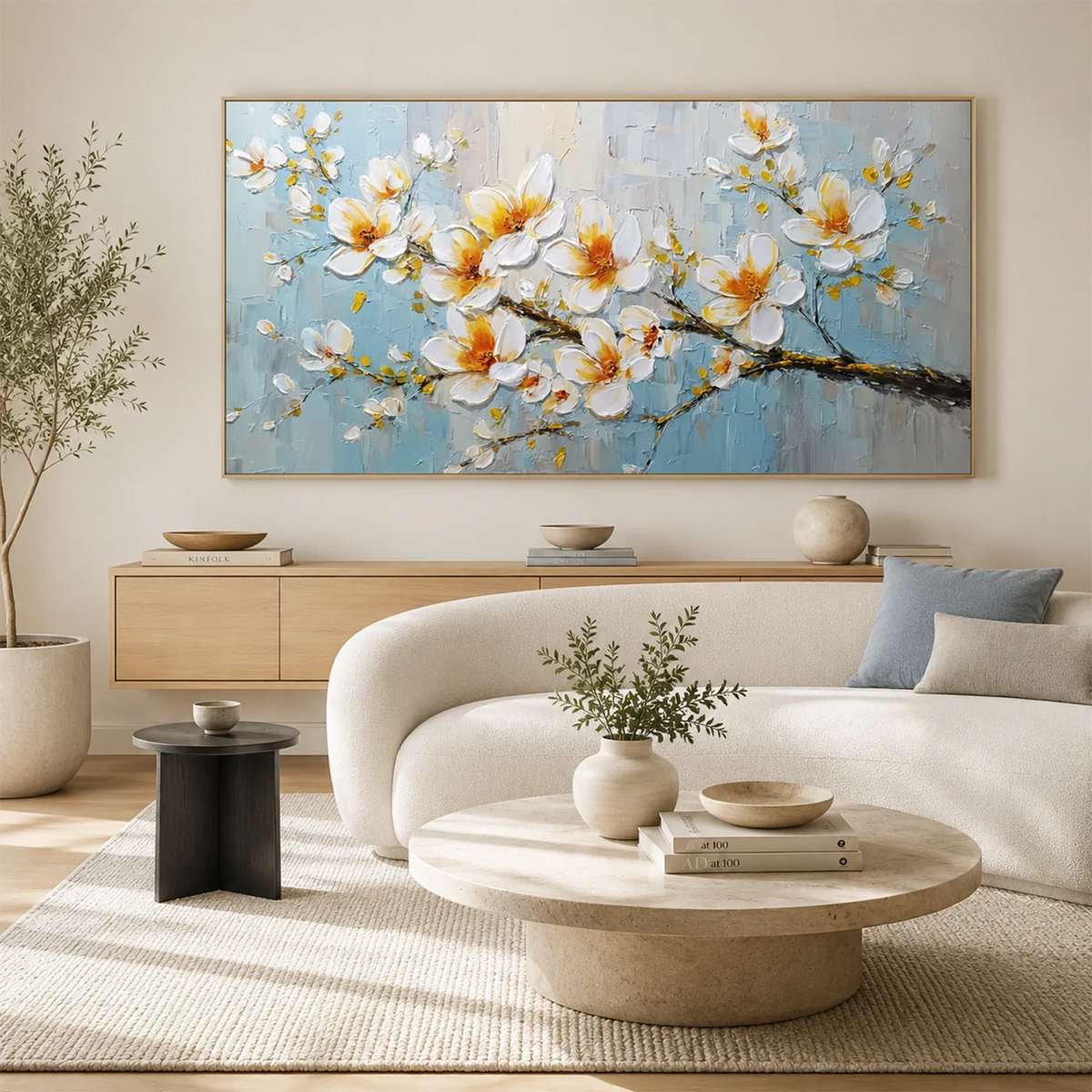 Flower & Tree Abstract Texture Canvas # FT 391