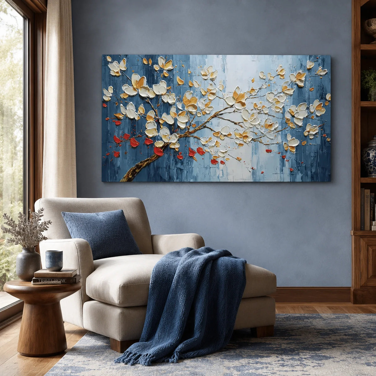 Flower & Tree Abstract Texture Canvas # FT 398
