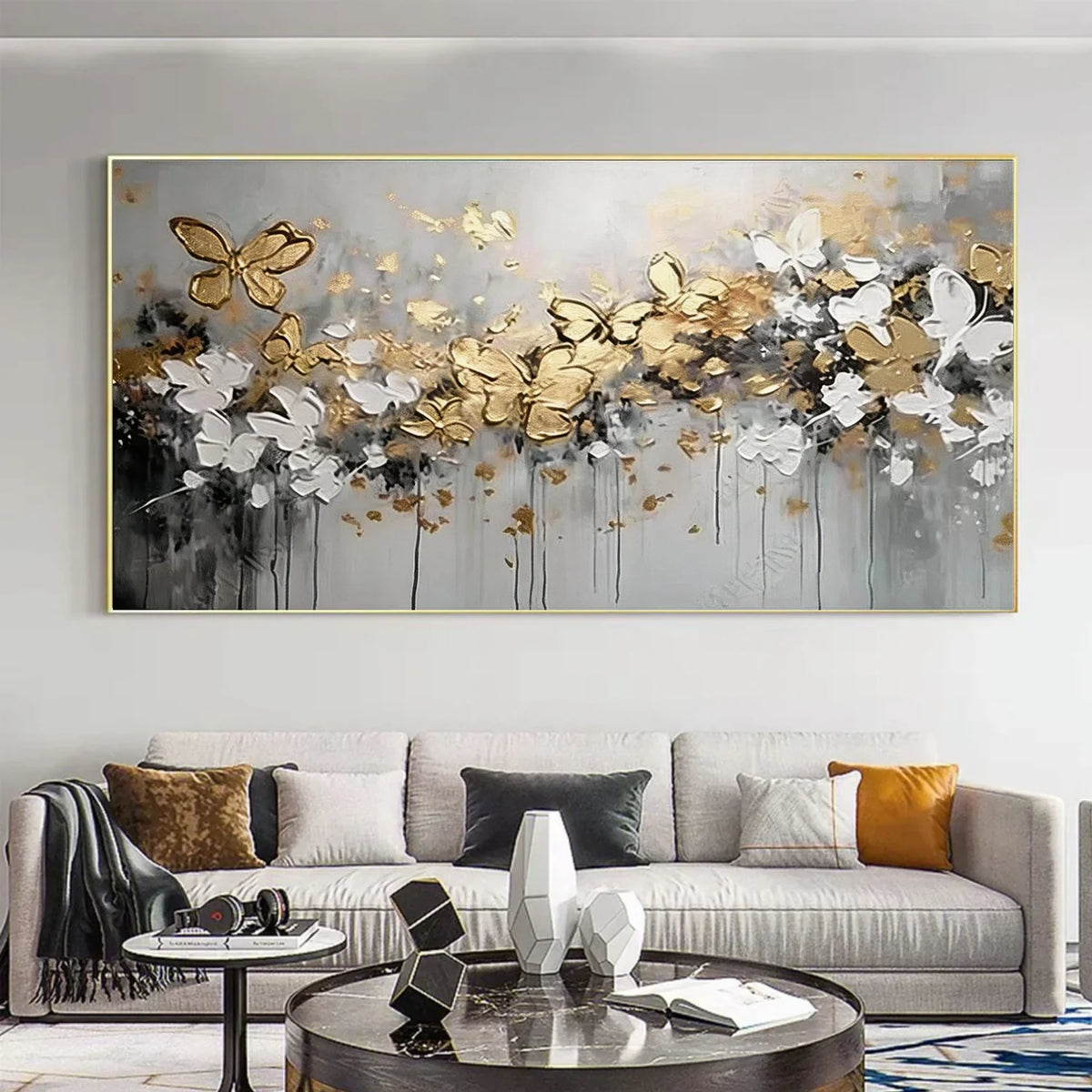 Flower & Tree Abstract Textured Canvas # FT 377