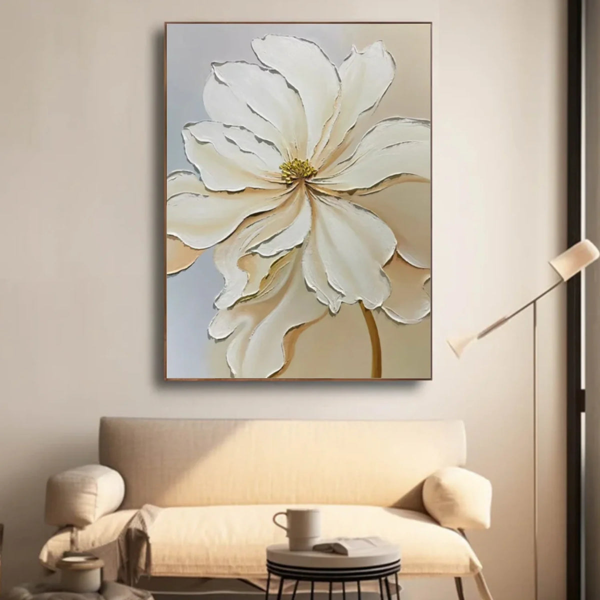 Flower & Tree Abstract Texture Canvas Art #FT 255