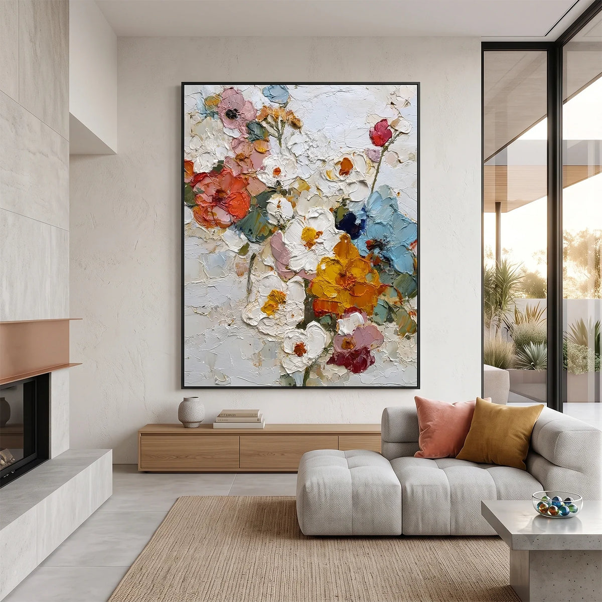 Flower & Tree Abstract Texture Canvas # FT 383