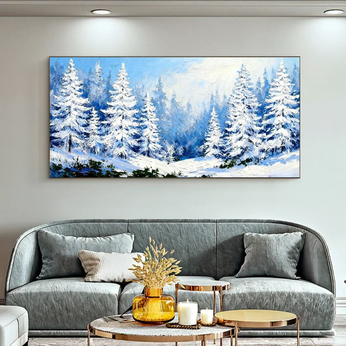 Flower & Tree Abstract Texture Canvas Art #FT 286