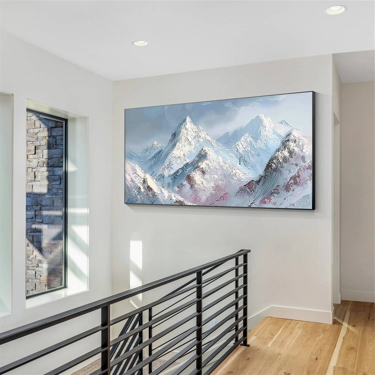 Minimalist Mountain Textured Canvas Art #MM345