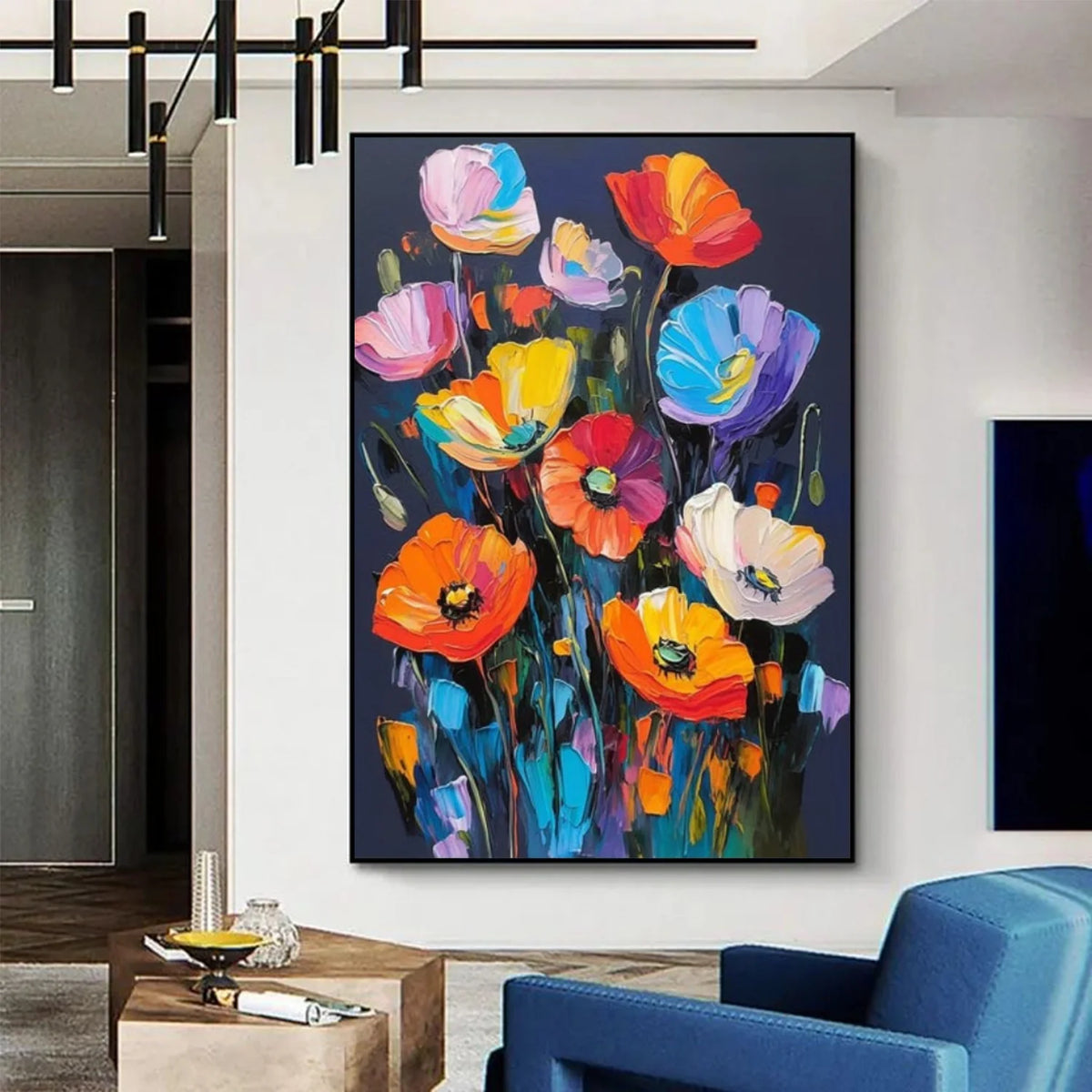 Flower & Tree Abstract Textured Canvas # FT 359