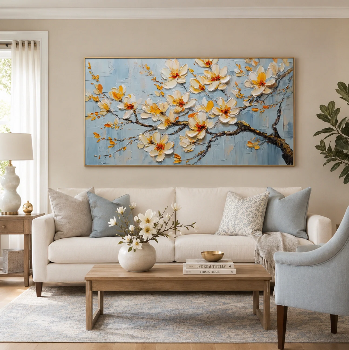 Flower & Tree Abstract Texture Canvas # FT 390