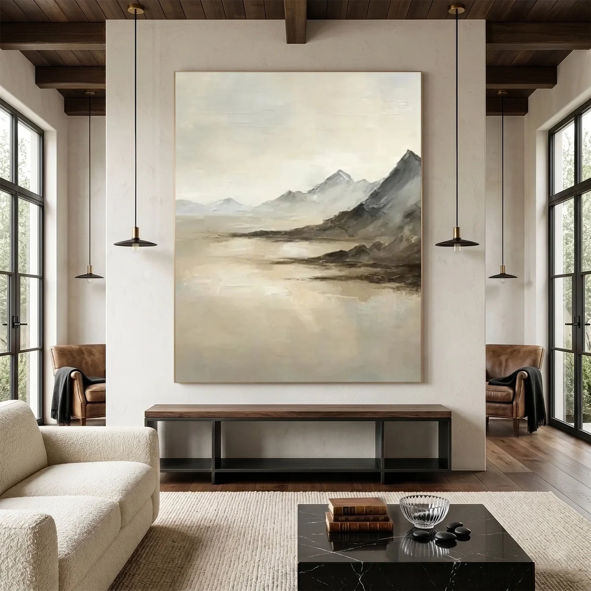 Minimalist Mountain Texture Canvas # MM440
