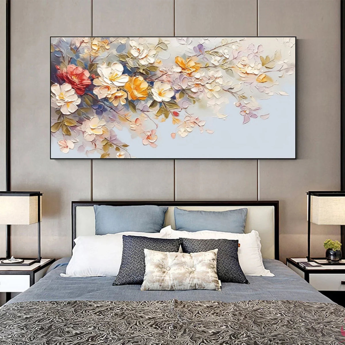 Flower & Tree Abstract Textured Canvas # FT 358