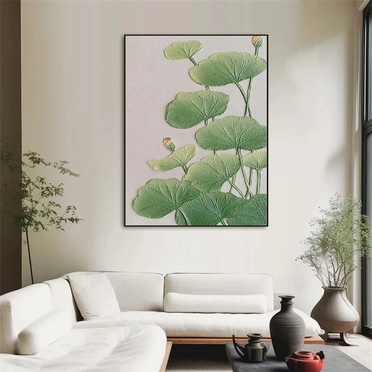 Flower And Tree Abstract Texture Canvas Art #FT 220
