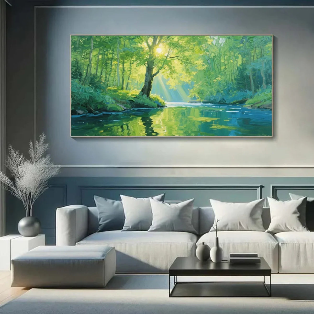 Flower & Tree Abstract Canvas Art #FT 270