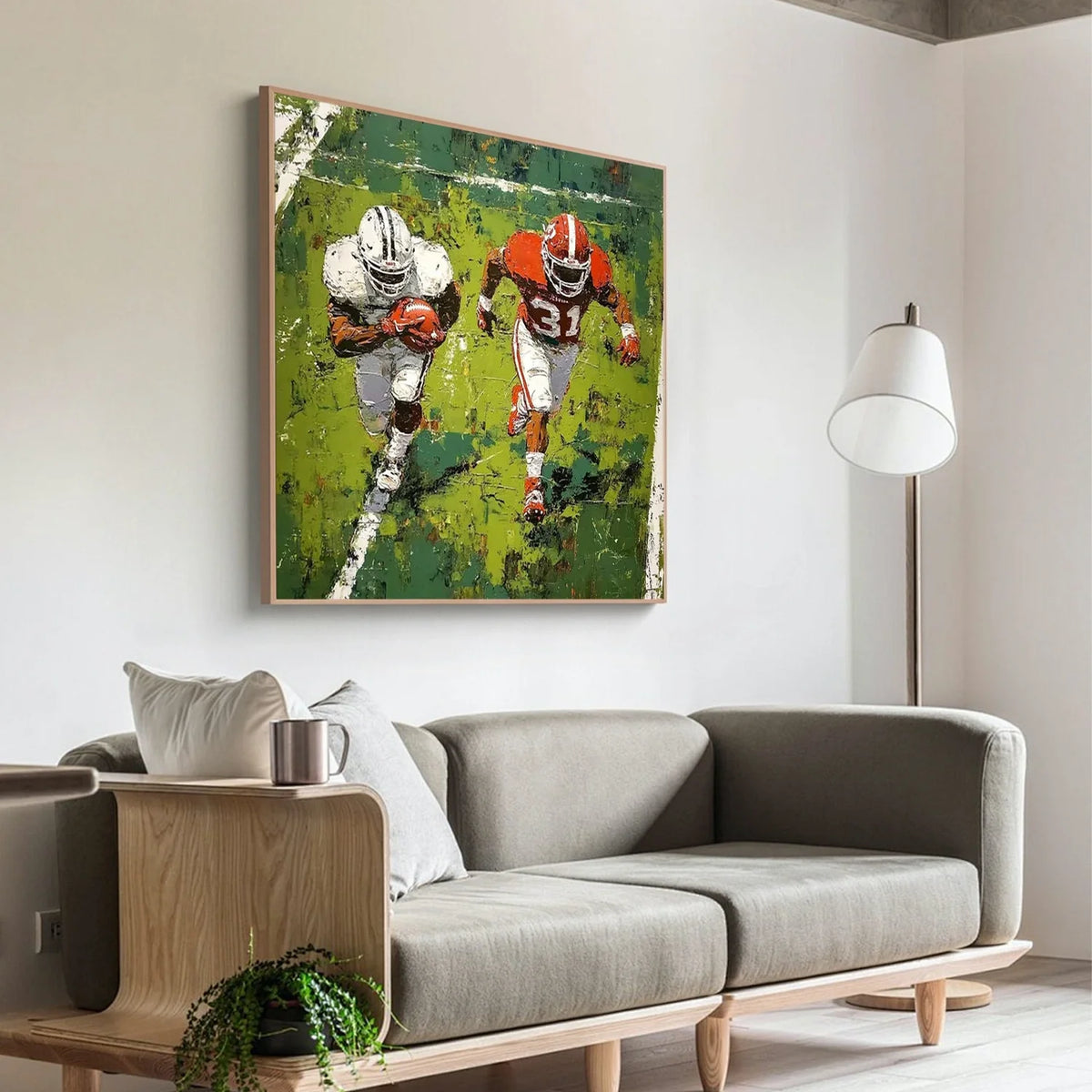 American Football Sports Art Textured Painting Canvas #SA006