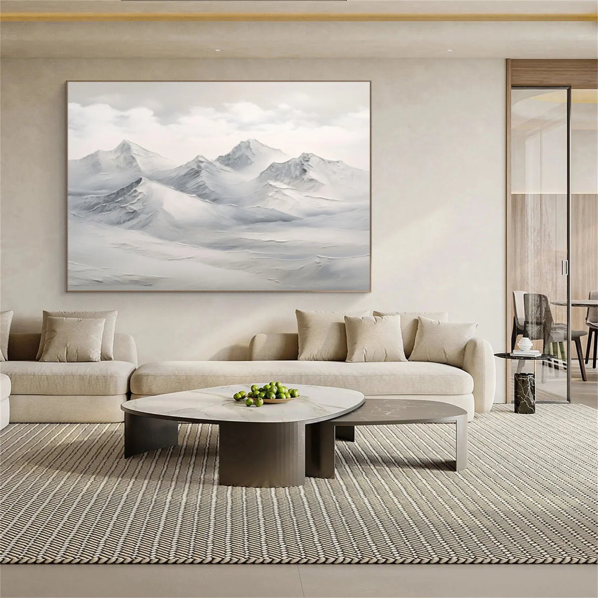 Abstract Mountain Canvas Art #MM327