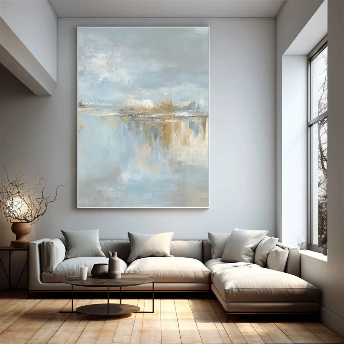 Blue & Green Abstract Wall Art #BG133