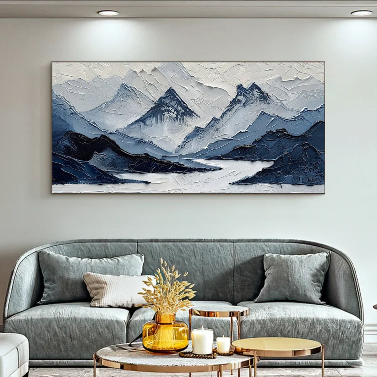Minimalist Mountain Texture Canvas # MM421