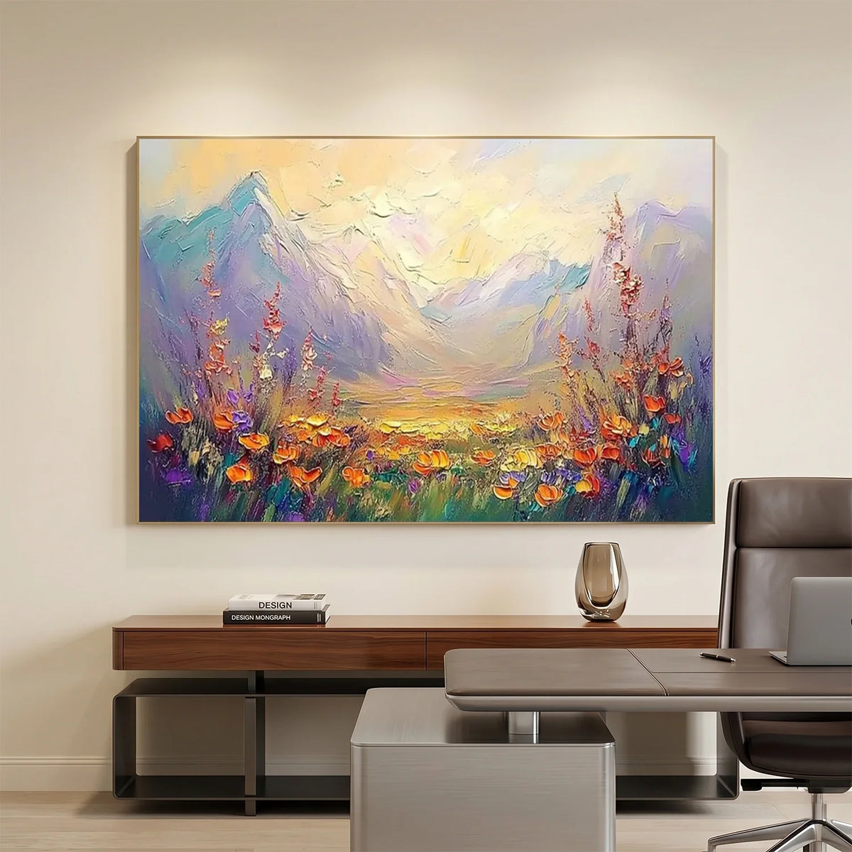 Colorful Flower & Tree Abstract Texture Canvas # FT 382