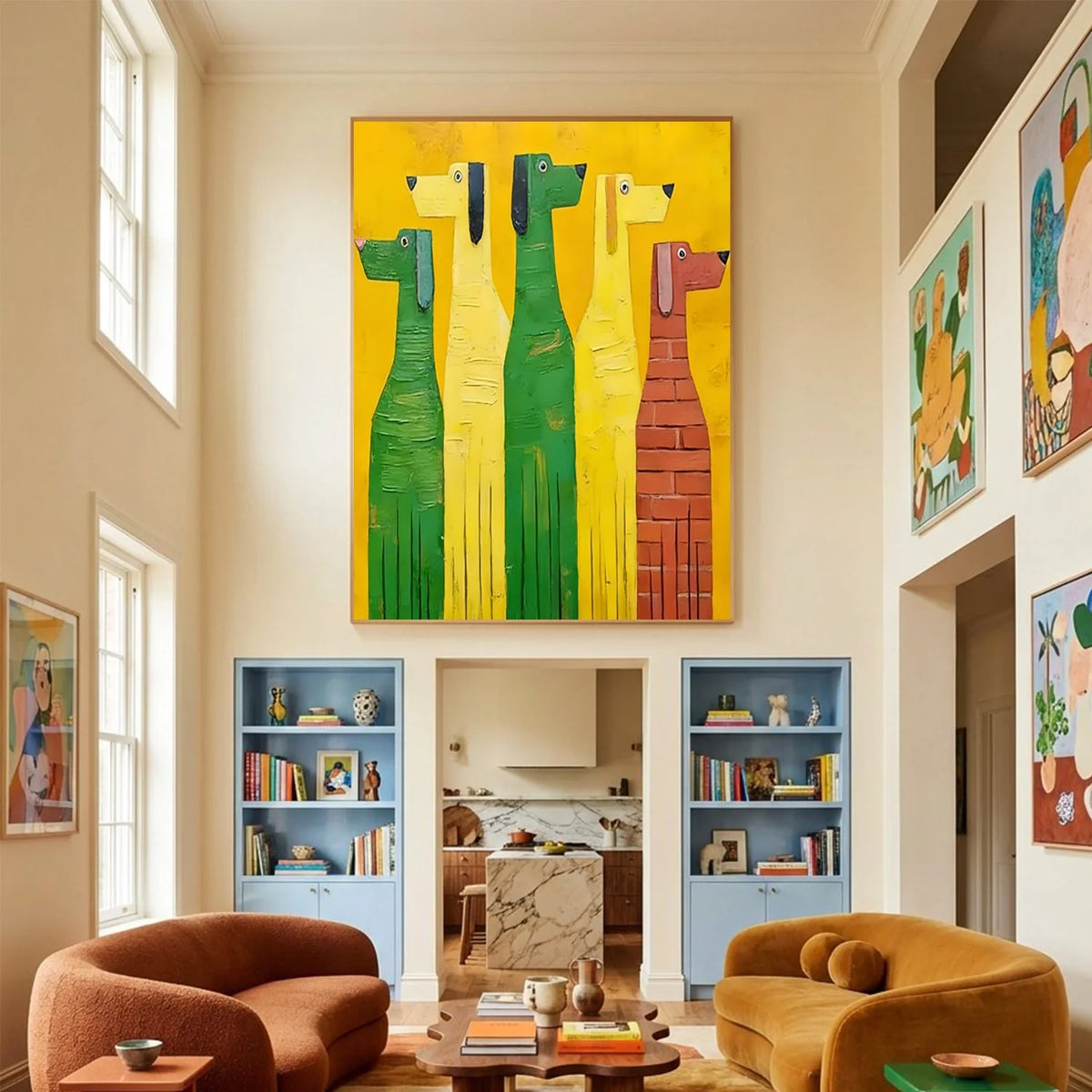 Colorful Abstract Animal Texture Canvas Art #AP231