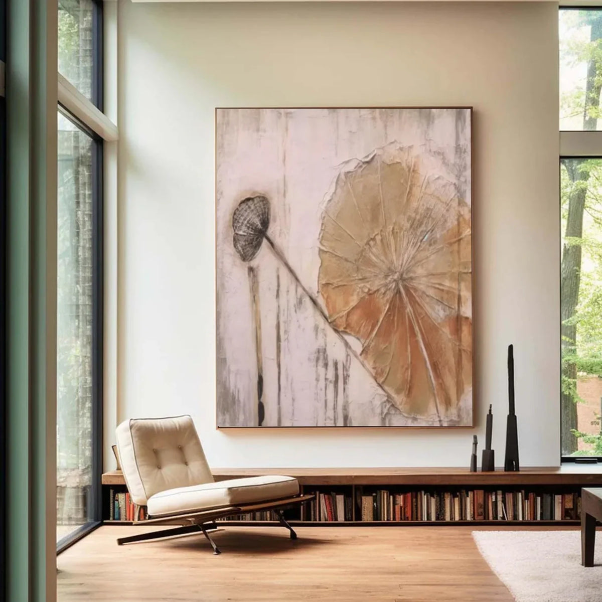 Flower & Tree Abstract Texture Canvas Art #FT 252