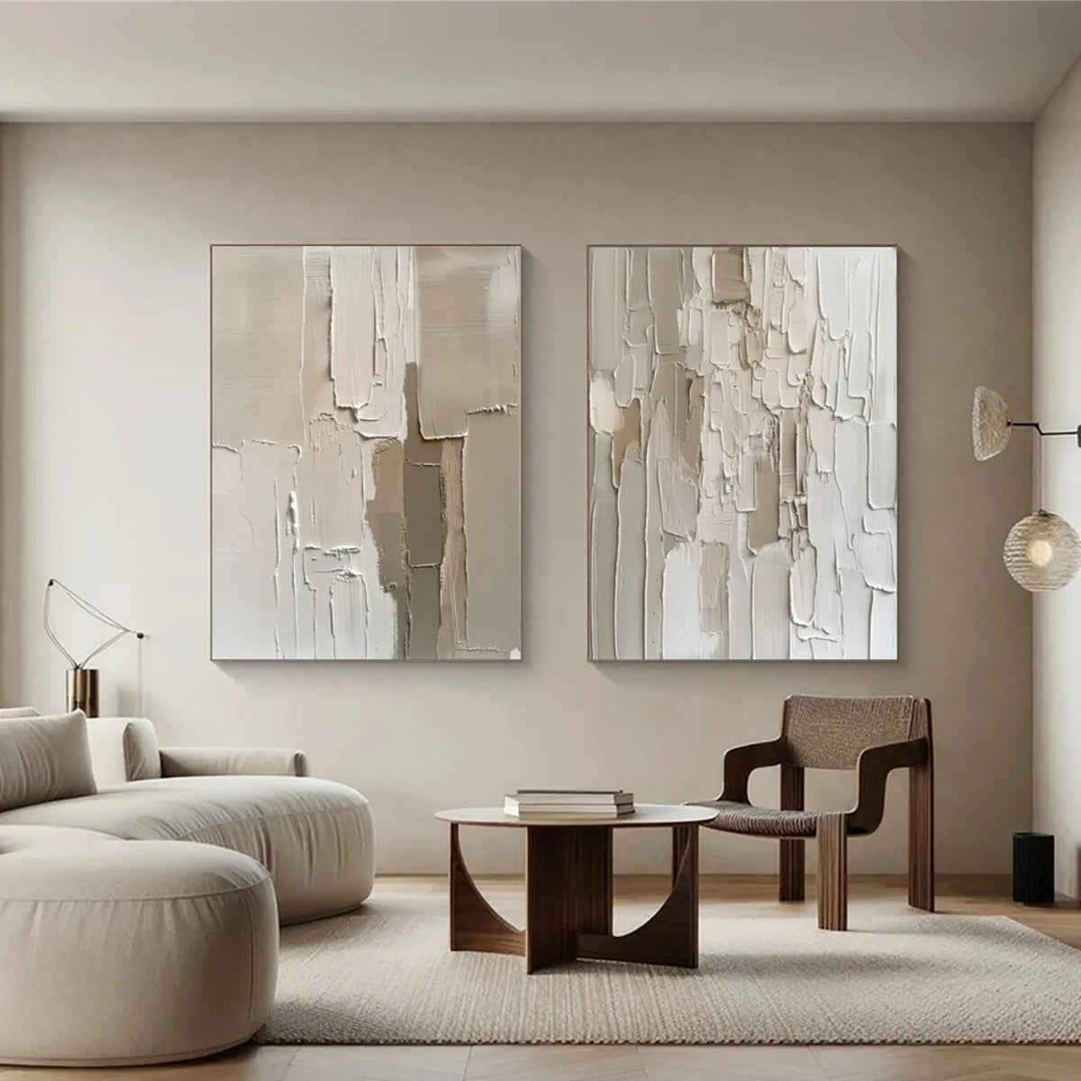 Abstract Texture Set of 2 Wall Art #AB549