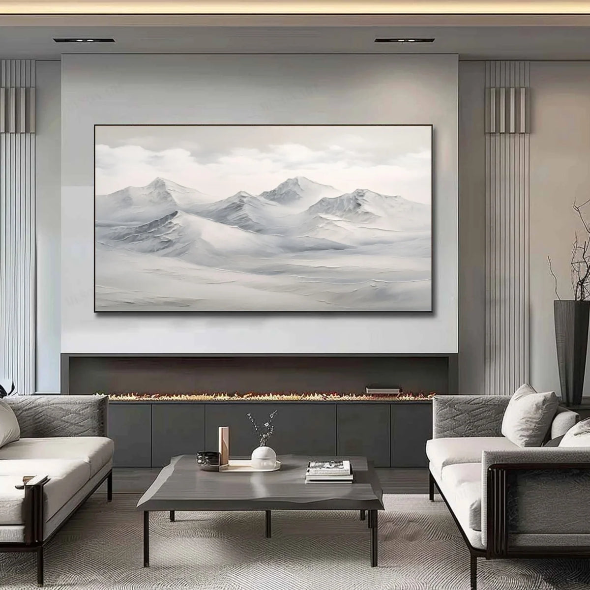 Abstract Mountain Canvas Art #MM327