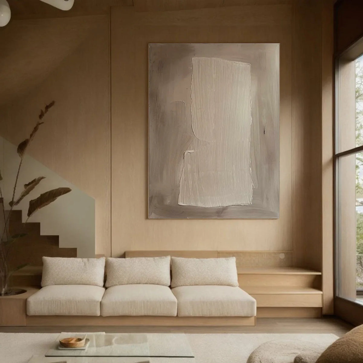 Beige & Brown Abstract Wall Art #BB181