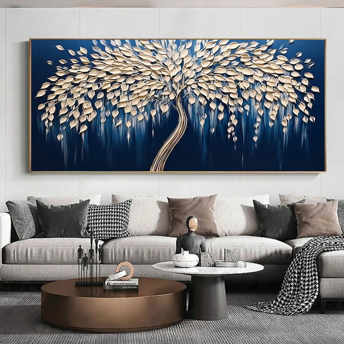 Flower & Tree Abstract Textured Canvas # FT 369