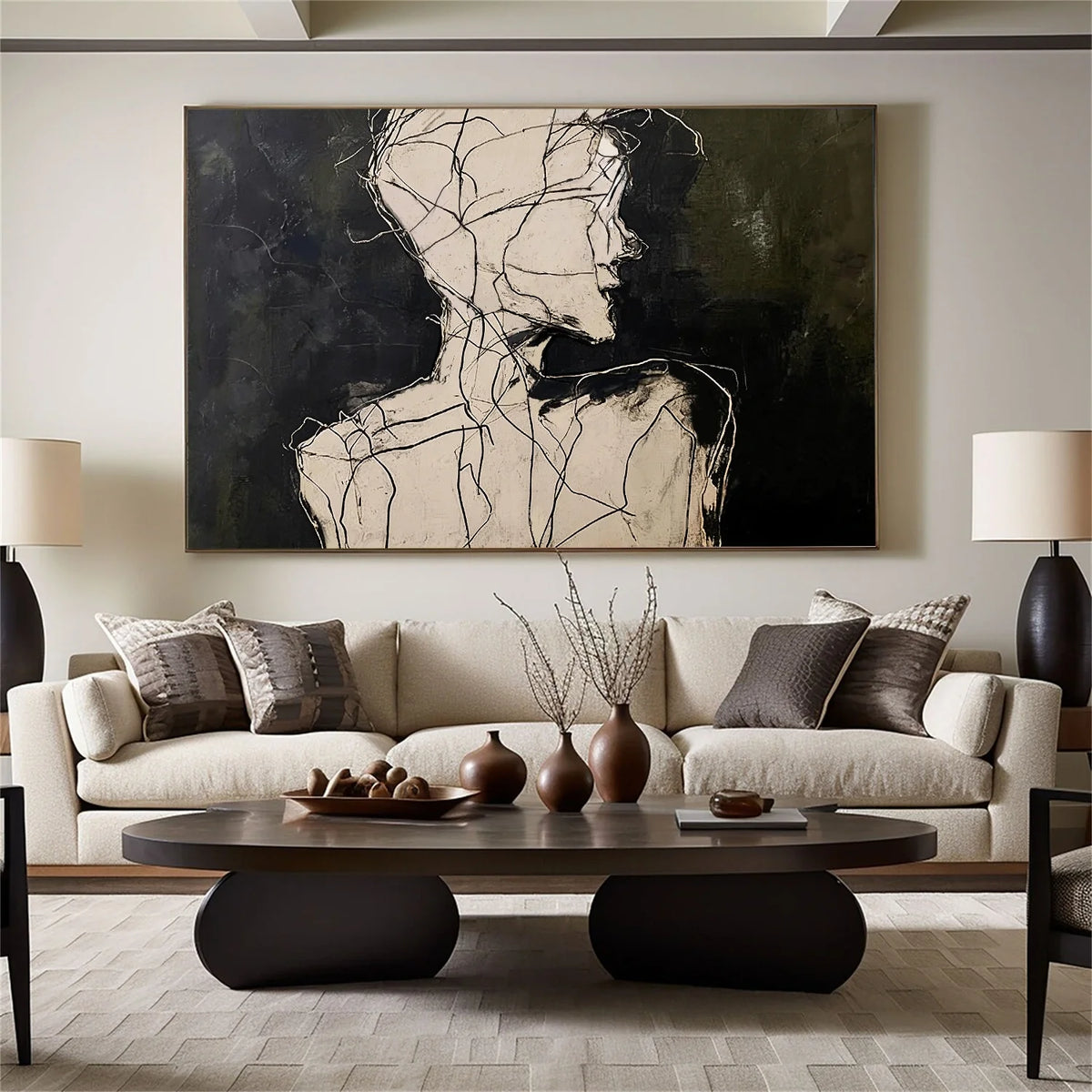 Abstract Portrait Textured Wall Art #PT 063