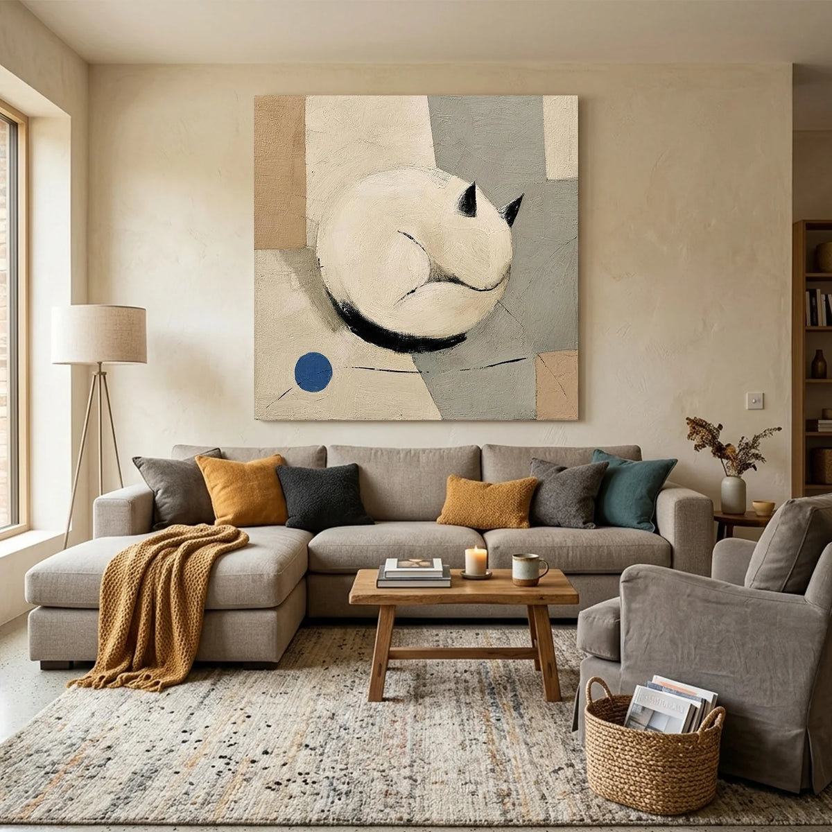 Abstract Animal Canvas Art #AP243