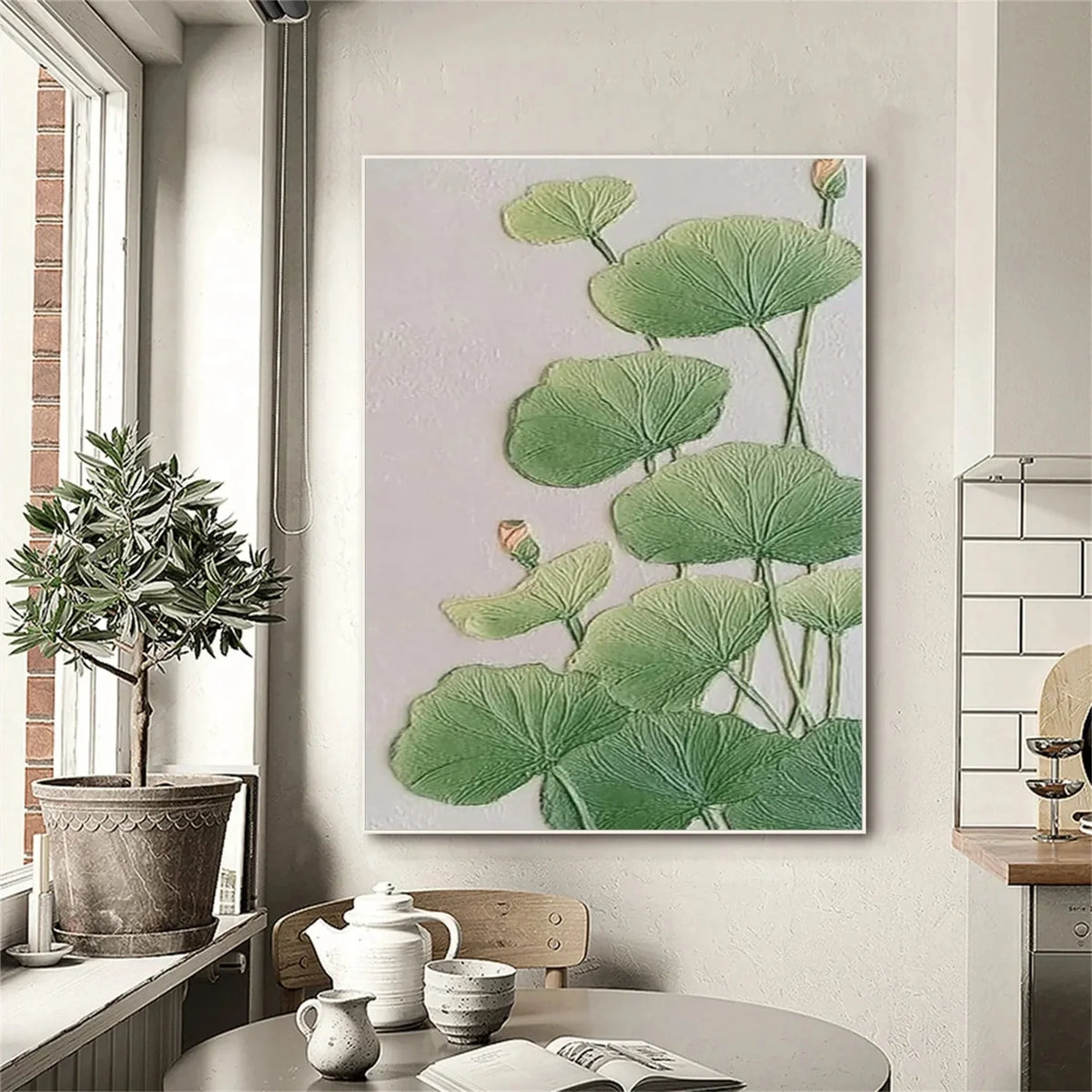 Flower And Tree Abstract Texture Canvas Art #FT 220