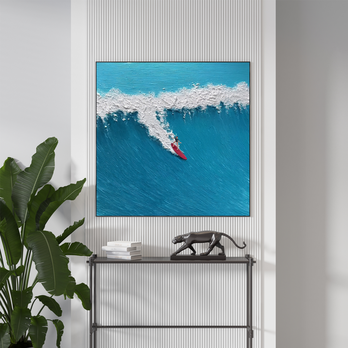 Surfing Sports Texture Canvas Painting #SA024