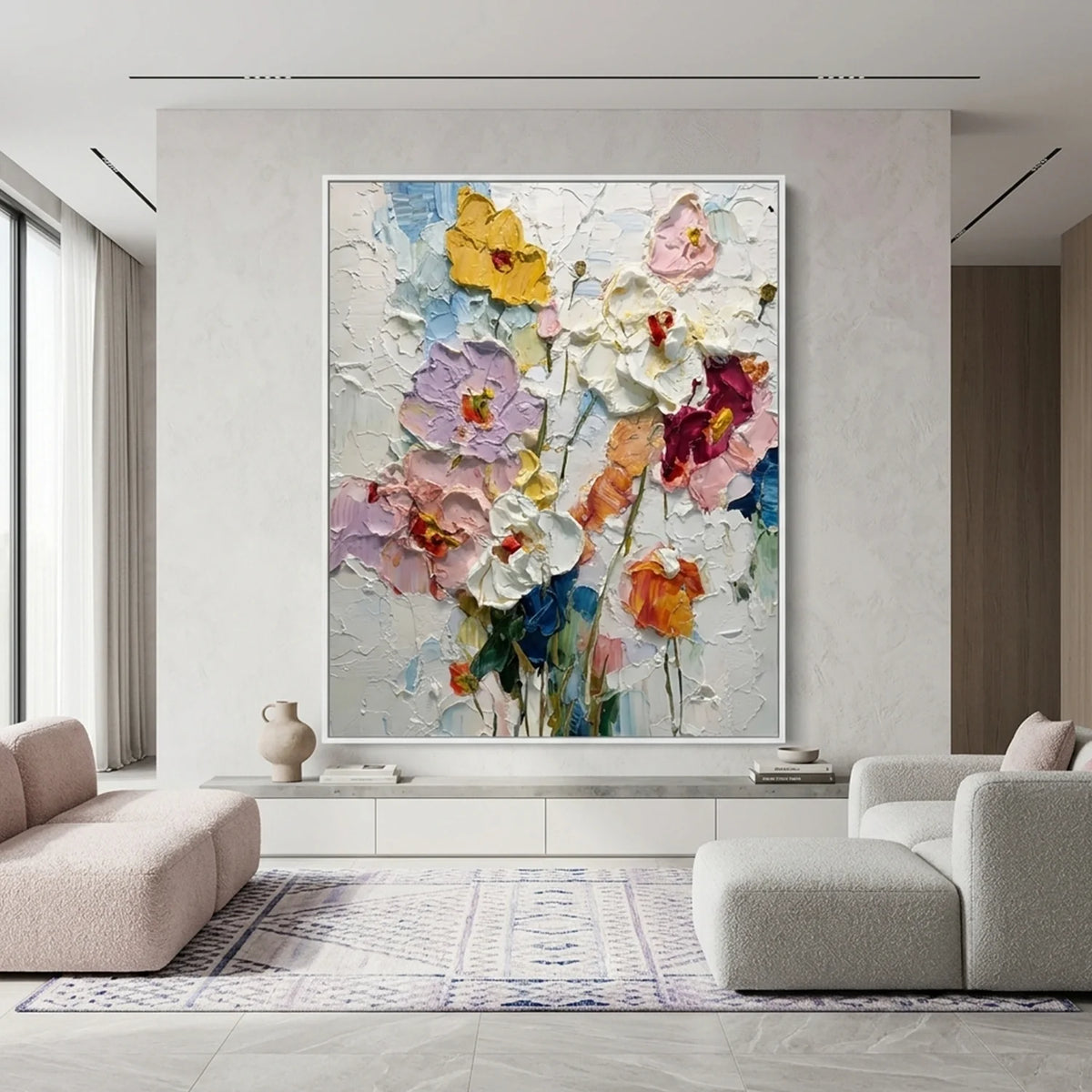Flower & Tree Abstract Texture Canvas # FT 384