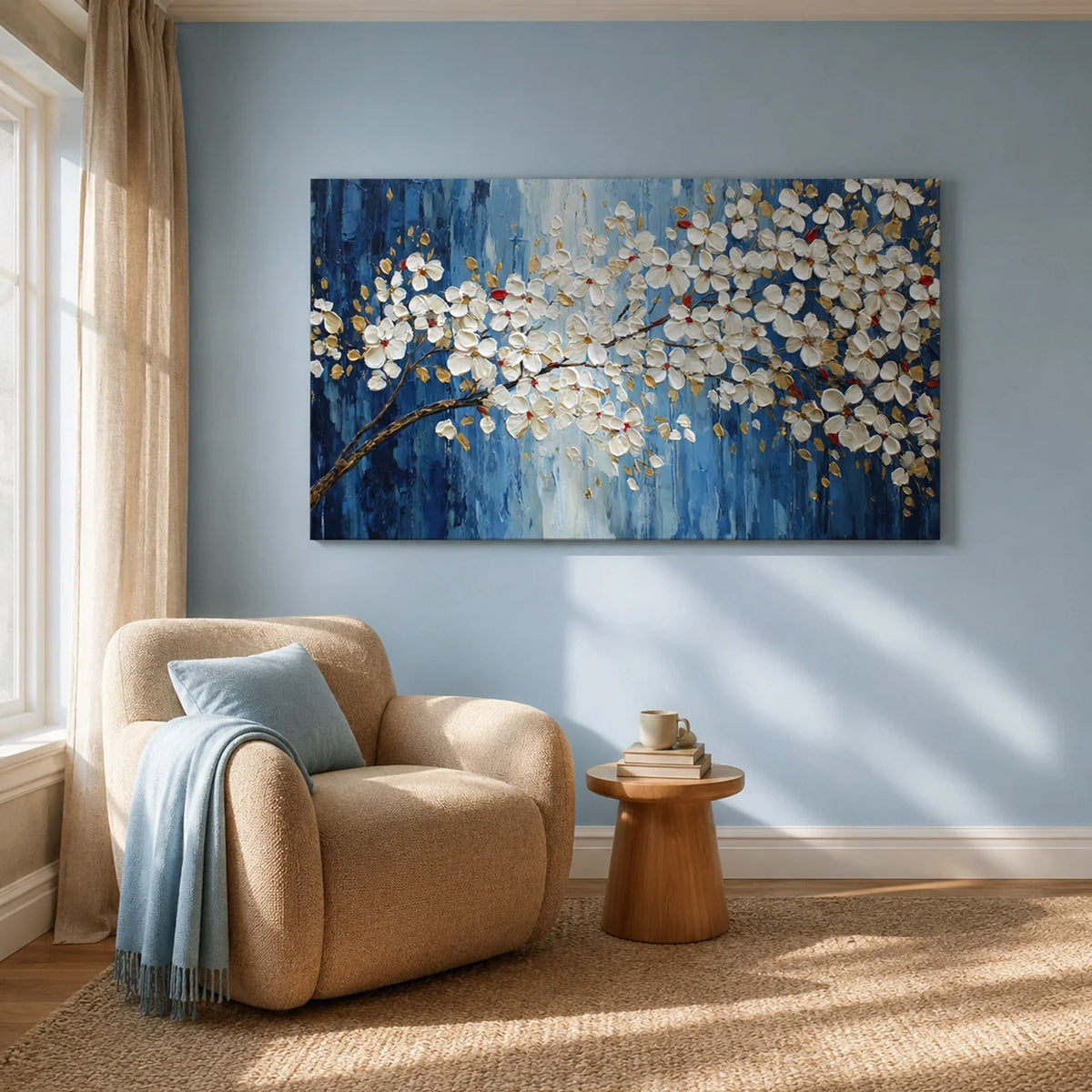 Flower & Tree Abstract Texture Canvas # FT 399