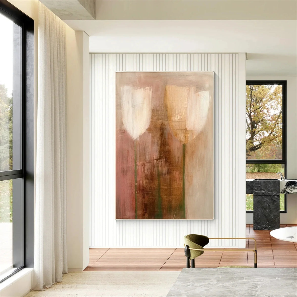 Flower & Tree Abstract Canvas # FT 373
