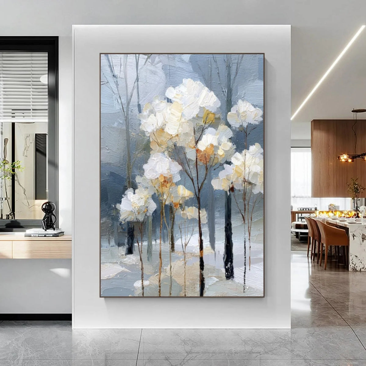 Flower & Tree Abstract Textured Canvas # FT 341