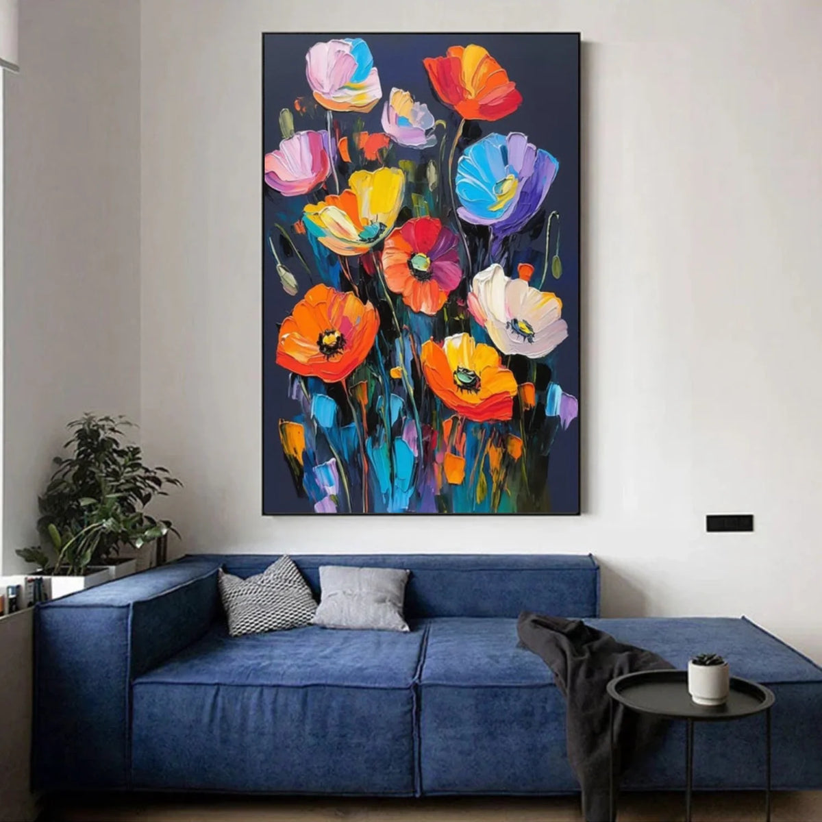 Flower & Tree Abstract Textured Canvas # FT 359