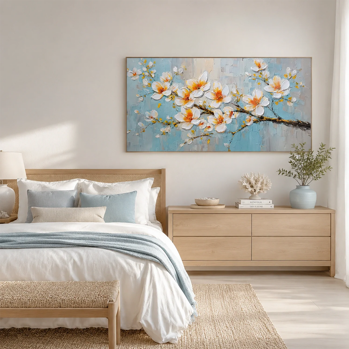 Flower & Tree Abstract Texture Canvas # FT 391