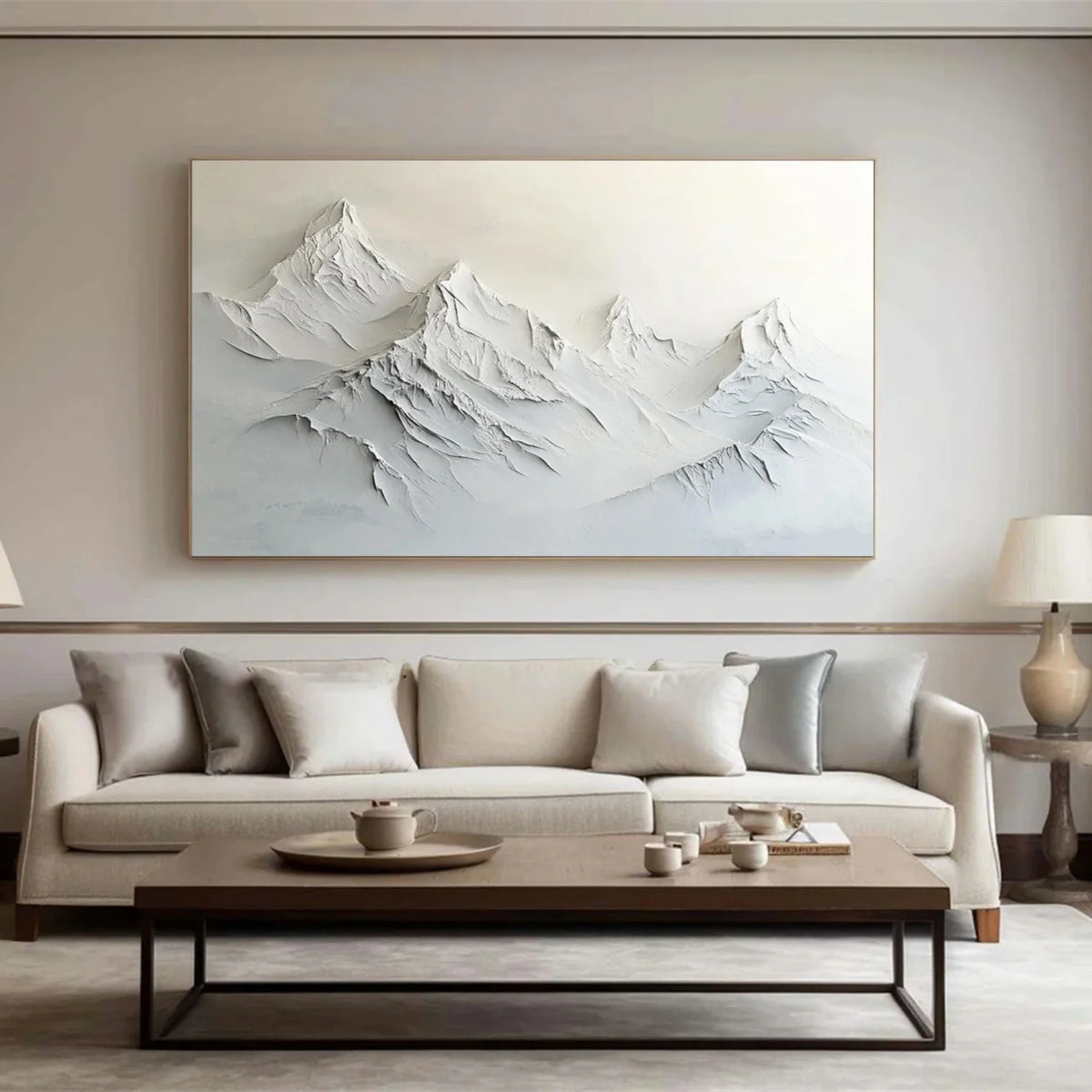 Abstract Mountain Textured Canvas Art #MM325