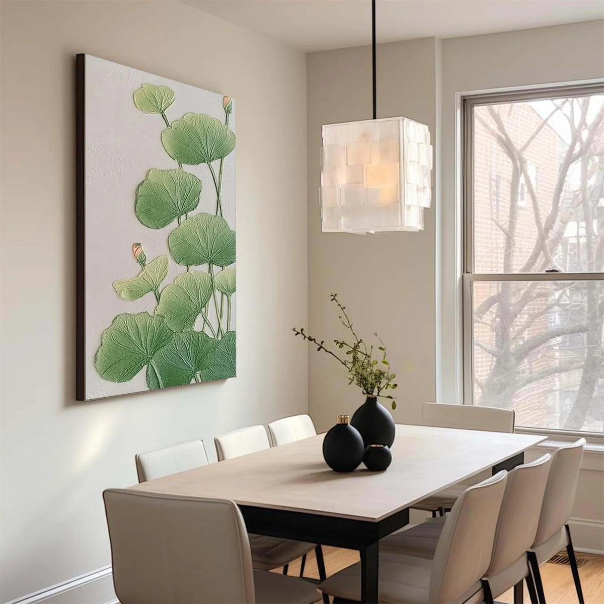 Flower And Tree Abstract Texture Canvas Art #FT 220