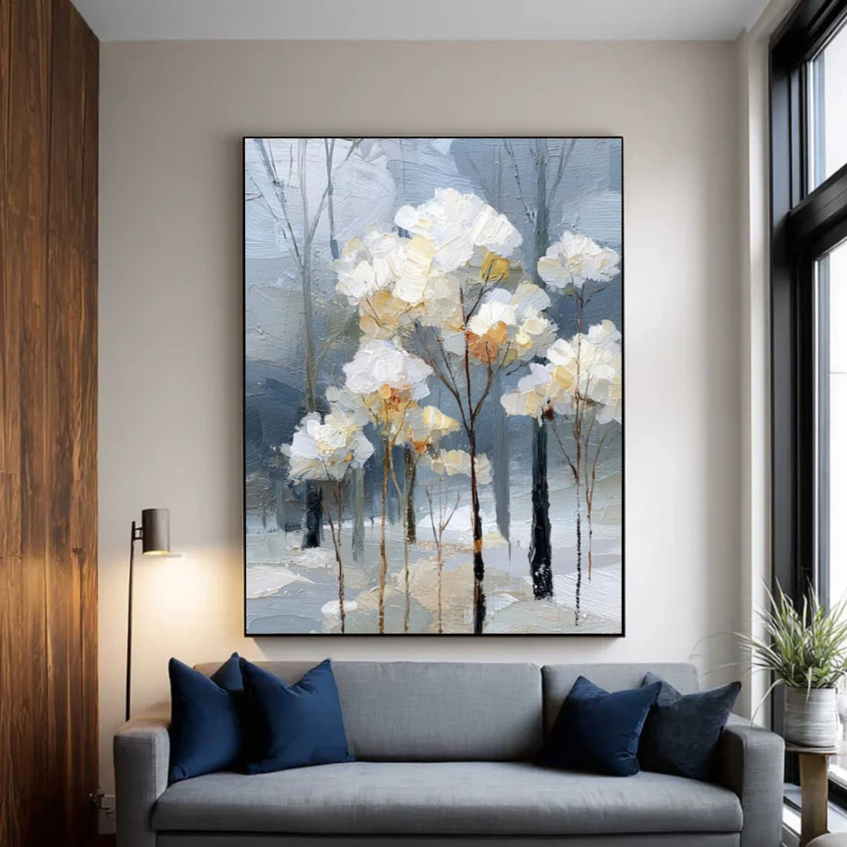 Flower & Tree Abstract Textured Canvas # FT 341