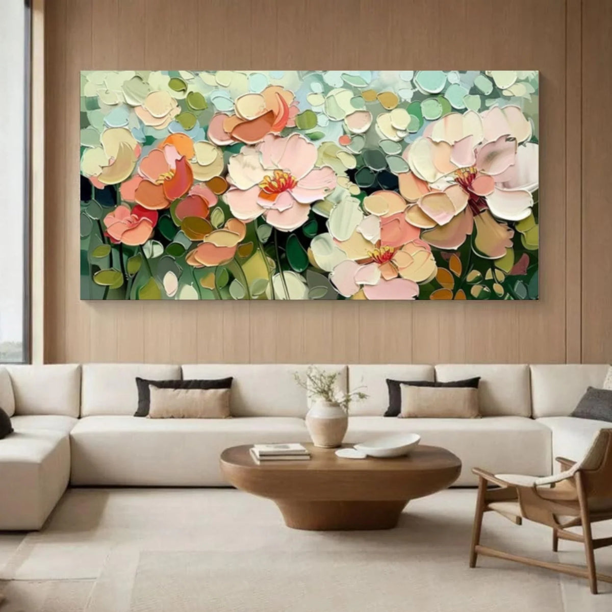 Flower & Tree Abstract Textured Canvas # FT 365