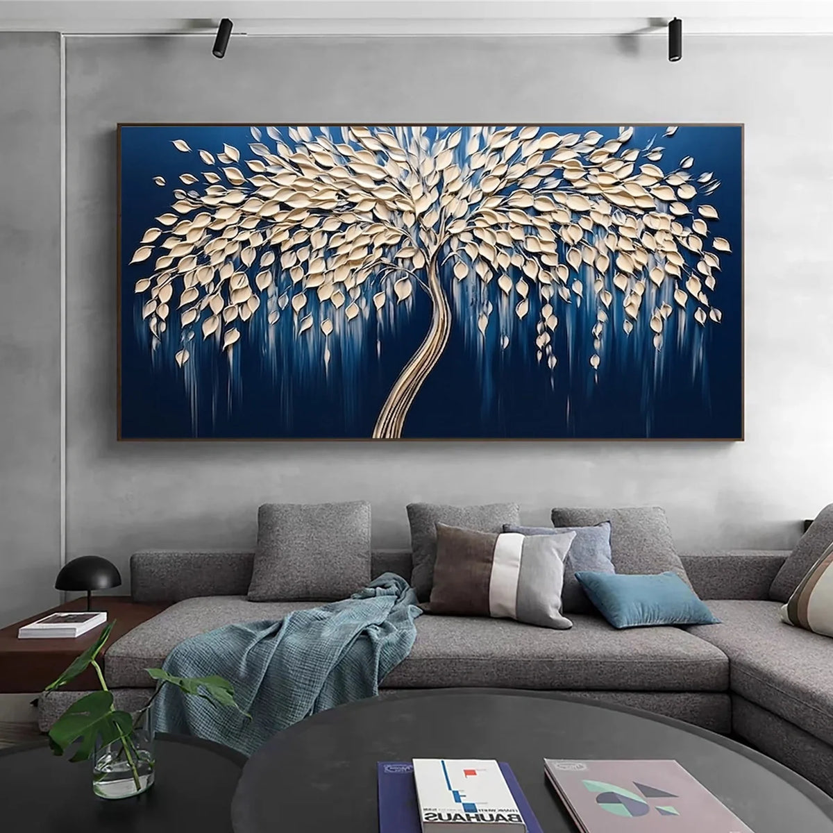 Flower & Tree Abstract Textured Canvas # FT 369