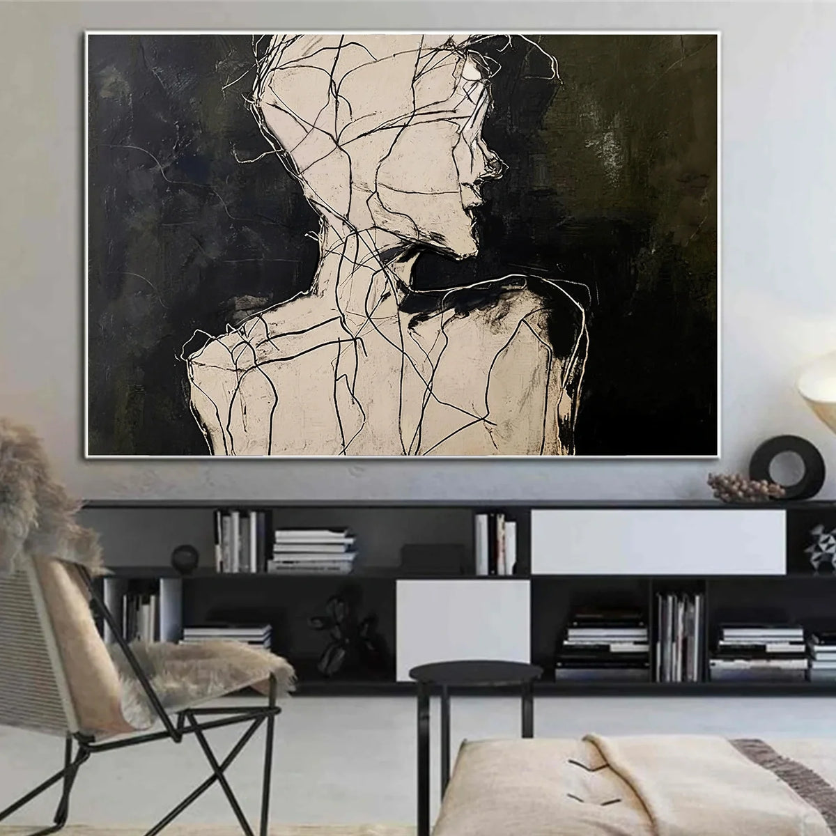 Abstract Portrait Textured Wall Art #PT 063