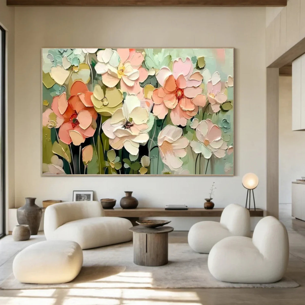 Flower & Tree Abstract Textured Canvas # FT 362