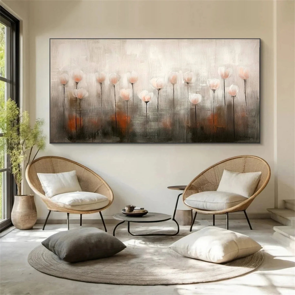 Flower & Tree Abstract Canvas # FT 374