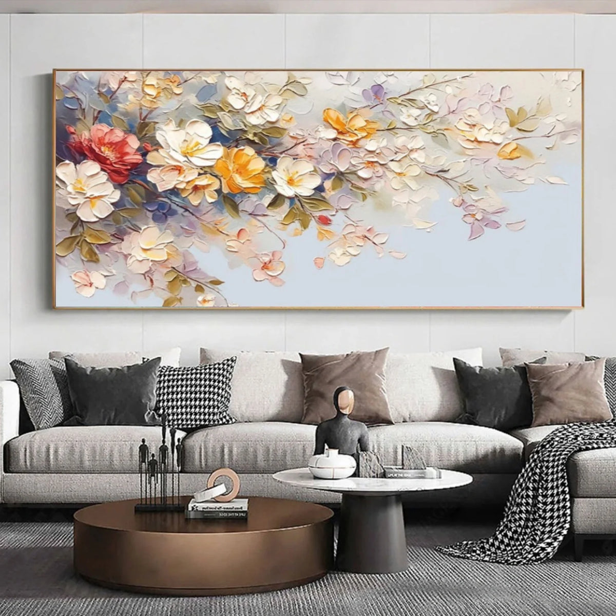 Flower & Tree Abstract Textured Canvas # FT 358