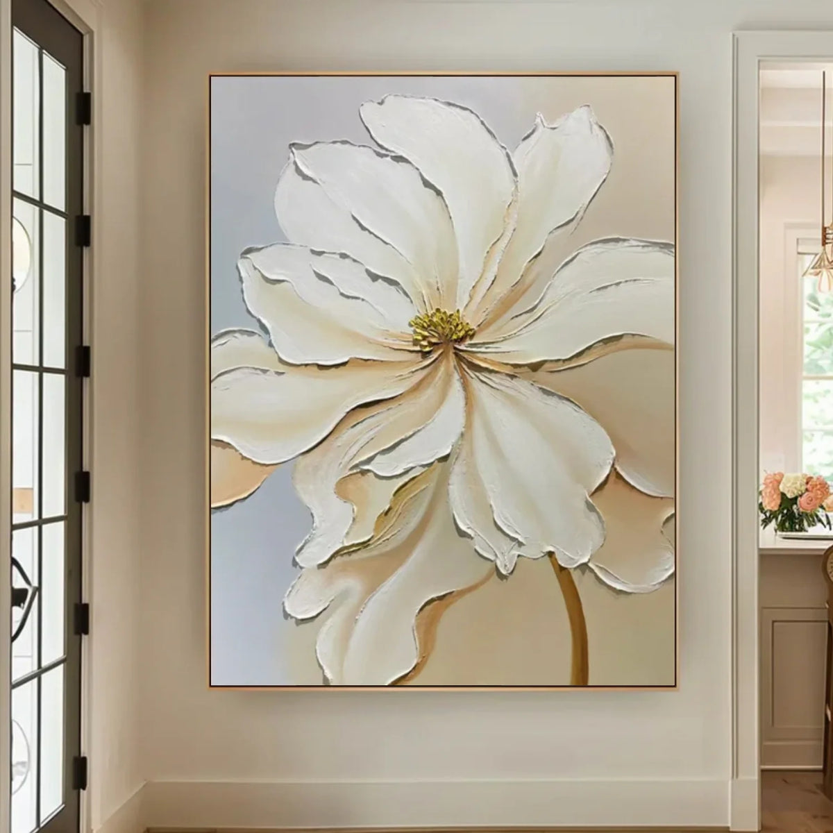 Flower & Tree Abstract Texture Canvas Art #FT 255